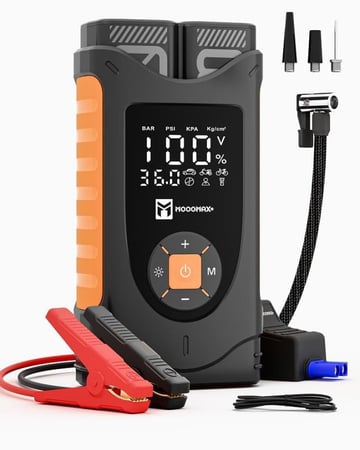 1x4 اشتراك بطارية ومنفاخ هواء وباور بانك وكشاف (لاسلكي)