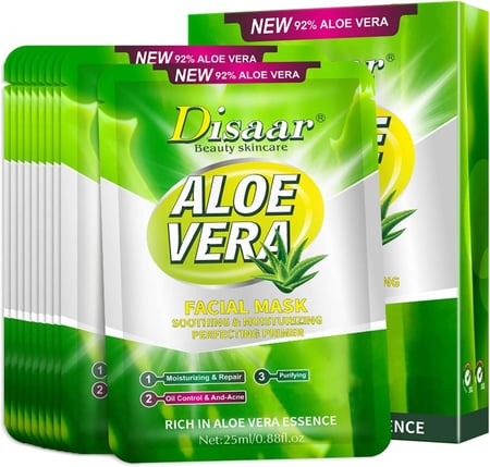 قناع وجه بخلاصة الصبار مرطب للوجه للتحكم في الزيوت ومضاد لحب الشباب 25 مل