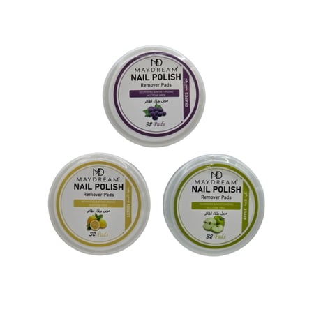 مزيل طلاء الأظافر برائحة الفواكه المنعشة من ماي دريم ( 3 حبات)