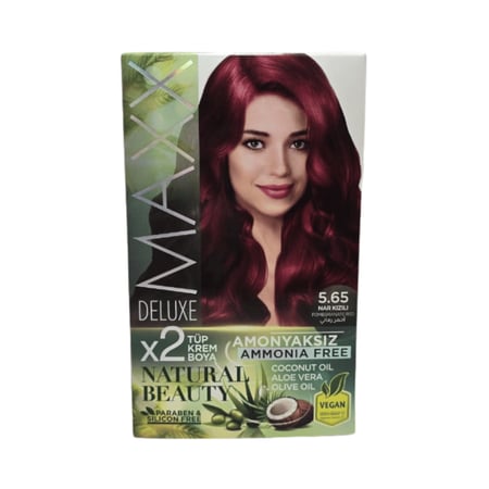 MAXX - صبغة شعر خالية من الأمونيا ( أحمر رماني 5.65 )