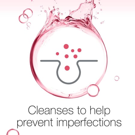 غسول نيتروجينا للوجه، خالٍ من الزيوت، لبشرة نقية ونضرة بالفيتامين C والجريب الفروت الوردي، ٢٠٠ مل