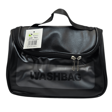 شنطة مكياج مقاومة للماء من صالون سيستم , اسود (washbag)