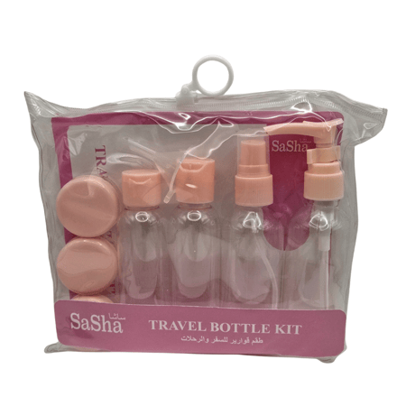 طقم علب للعناية والتجميل فارغة للسفر والرحلات من ساشا