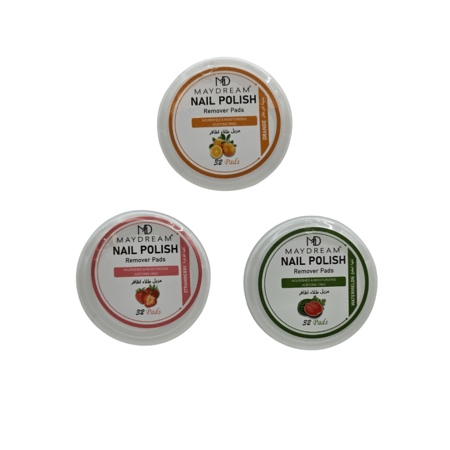 مزيل طلاء الأظافر برائحة الفواكه المنعشة من ماي دريم ( 3 حبات)