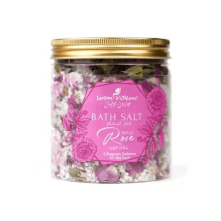 ملح الحمام بخلاصة بتلات الورد من جاردن اوليان , 500 جرام