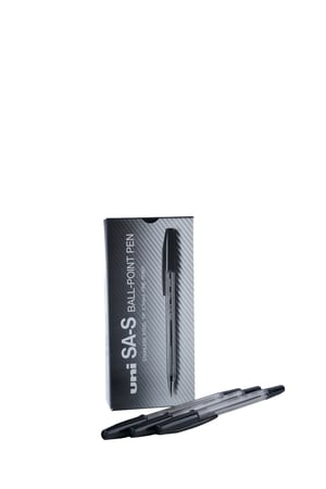 أقلام حبر جاف أسود Uni-Ball SA-S - سن 0.7 مم - عدد 12