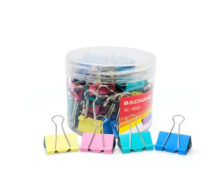 مثبت ورق مقاس 19 ملم بألوان متنوعة عدد 40