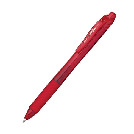 أقلام حبر جَل أحمر PENTEL Energel-X - سن 0.7 مم - عدد 12