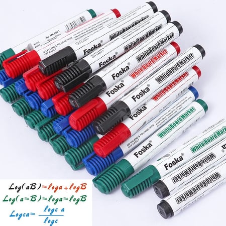 أقلام ماركر سبورة برأس دائري أحمر FOSKA مقاس 4 ملم - عدد 12