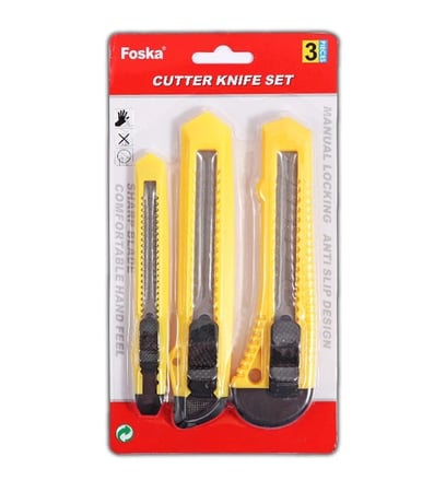 طقم مشارط كبير متين FOSKA مع غيار - مقاس 0.40/0.38 ملم - عدد 3