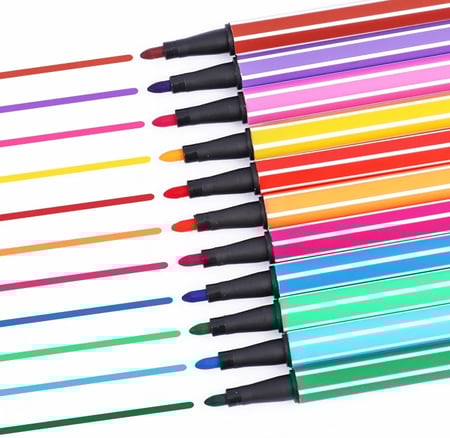 أقلام تلوين مائية FOSKA بعبوة تخزين - عدد 24