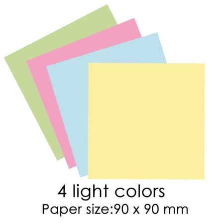 اوراق ملاحظات غير لاصقة ملونة FOSKA مع حافظة - عدد 750 شريحة