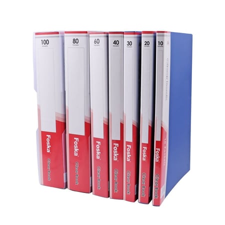 FOSKA ملف جيوب شفاف 100 جيب