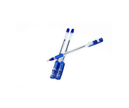 أقلام حبر جاف بقبضة مطاط أزرق YANYAN مقاس 1.0 ملم - عدد 5