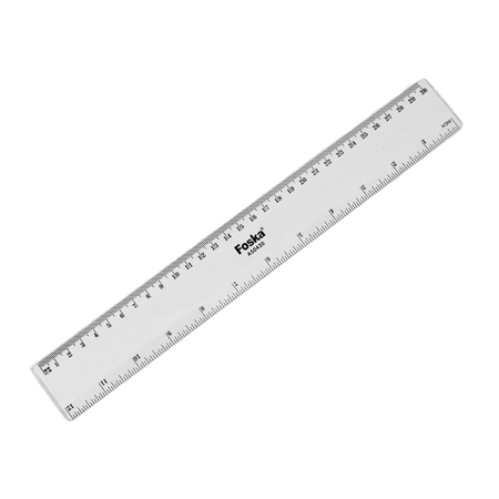 مسطرة بلاستيكية FOSKA مقاس 30x3.8 سم
