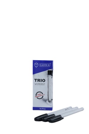 أقلام حبر جاف LOTUS TRIO - أسود 1.0 مم - عدد 10