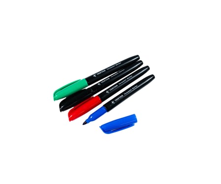 أقلام ماركر دائم برأس دائري بألوان متنوعة YANYAN مقاس 2 ملم - عدد 4