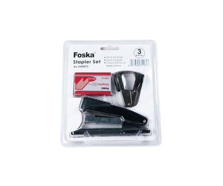 طقم دباسة مكتبية أسود - 3 قطع