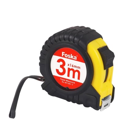 شريط قياس FOSKA عالي الجودة بطول 3 أمتار مع قفل
