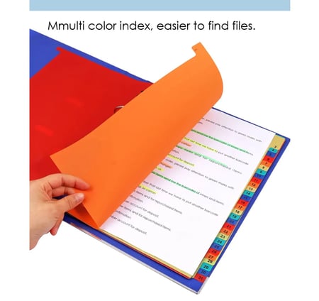 منظم مستندات A4 ملون FOSKA حجم 26 فاصلة