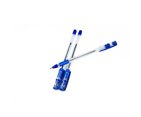 أقلام حبر جاف بقبضة مطاط أزرق YANYAN مقاس 1.0 ملم - عدد 10