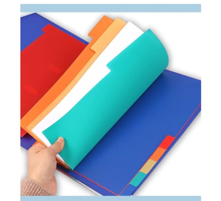 منظم مستندات ملون FOSKA A4 حجم 5 شرائح