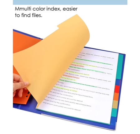 منظم مستندات A4 ملون FOSKA حجم 12 فاصلة شهرية