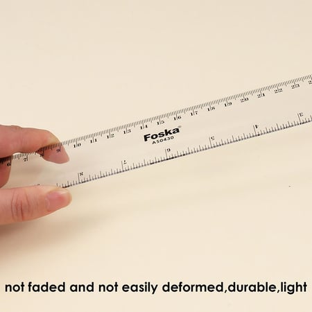 مسطرة بلاستيكية FOSKA مقاس 30x3 سم