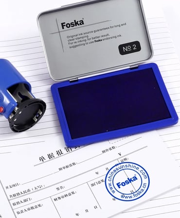 وسادة اختام FOSKA مقاس 12x8 سم - لون أحمر