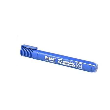 أقلام ماركر دائم برأس مشطوف أزرق FOSKA مقاس 2 ملم - عدد 12