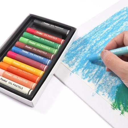 أقلام تلوين زيتية ناعمة FOSKA مقاس 101x70 ملم - عدد 24