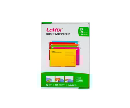 ملفات تعليق لحفظ المستندات LEVIUI - أخضر عدد 25 مقاس A4