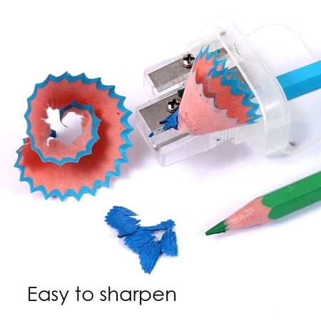 أقلام تلوين بلاستيكية ملونة سداسية الشكل FOSKA بطول 7 إنش - عدد 24