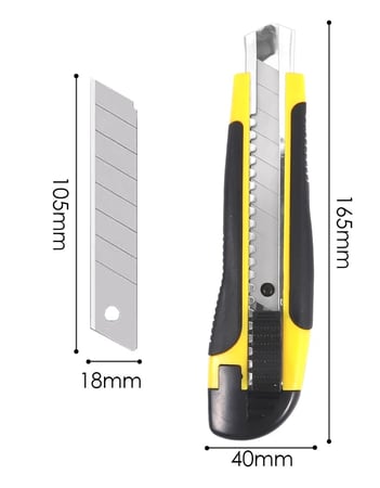 مشرط كبير FOSKA بألوان متنوعة - مقاس 18 ملم