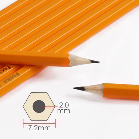 أقلام رصاص سداسية الشكل FOSKA HB مع ممحاة - عدد 12