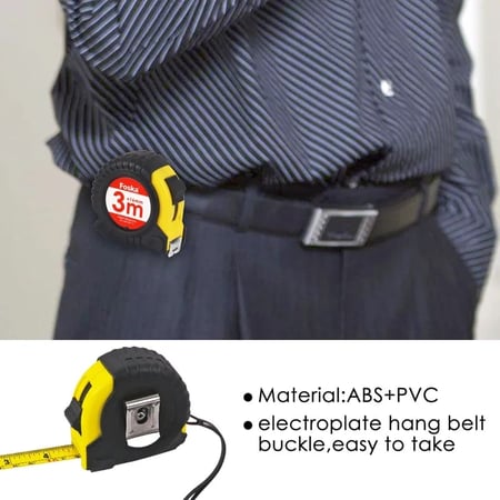شريط قياس FOSKA عالي الجودة بطول 3 أمتار مع قفل