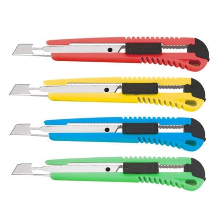 مشرط صغير FOSKA بألوان متنوعة - مقاس 9 ملم