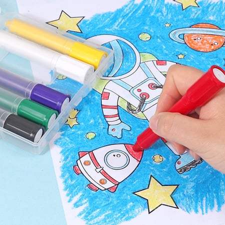 أقلام تلوين كرايون شمع FOSKA - عدد 6