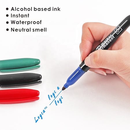 أقلام ماركر دائم برأس دائري بألوان متعددة FOSKA مقاس 6 ملم - عدد 4