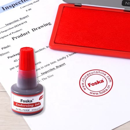 وسادة اختام FOSKA مقاس 12x8 سم - لون أسود