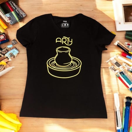 تي شيرت عجلة فخار ارتي