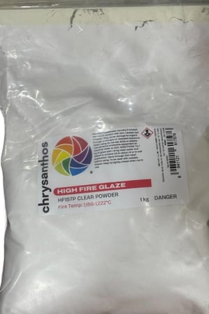 Powder 1kg high firing clear glaze HF قليز شفاف