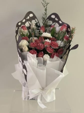 باقه ورد بالشمع