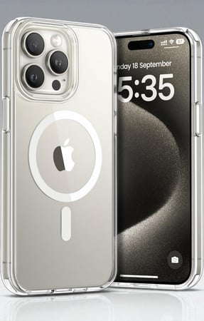 كفر شفاف سليم مع MagSafe - iPhone 15 Pro Max
