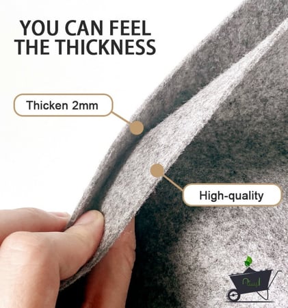 مركن قماشي لنمو النبات "مقاسات متعددة" Smart pot