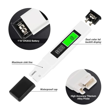 جهاز قياس السوائل 3in1 (TDS&EC)