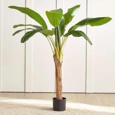 شجرة موز صناعية للزينة في أصيص 120سم