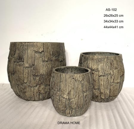 مجموعة أحواض نباتية خشبية من 3 قطع - ديكور منزلي عصري