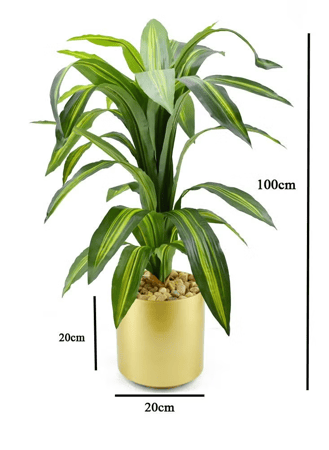 شجرة الذرة الصناعية أخضر/ذهبي 100سم