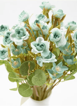 أزهار صناعية لتزيين المنزل أزرق 32سنتيمتر